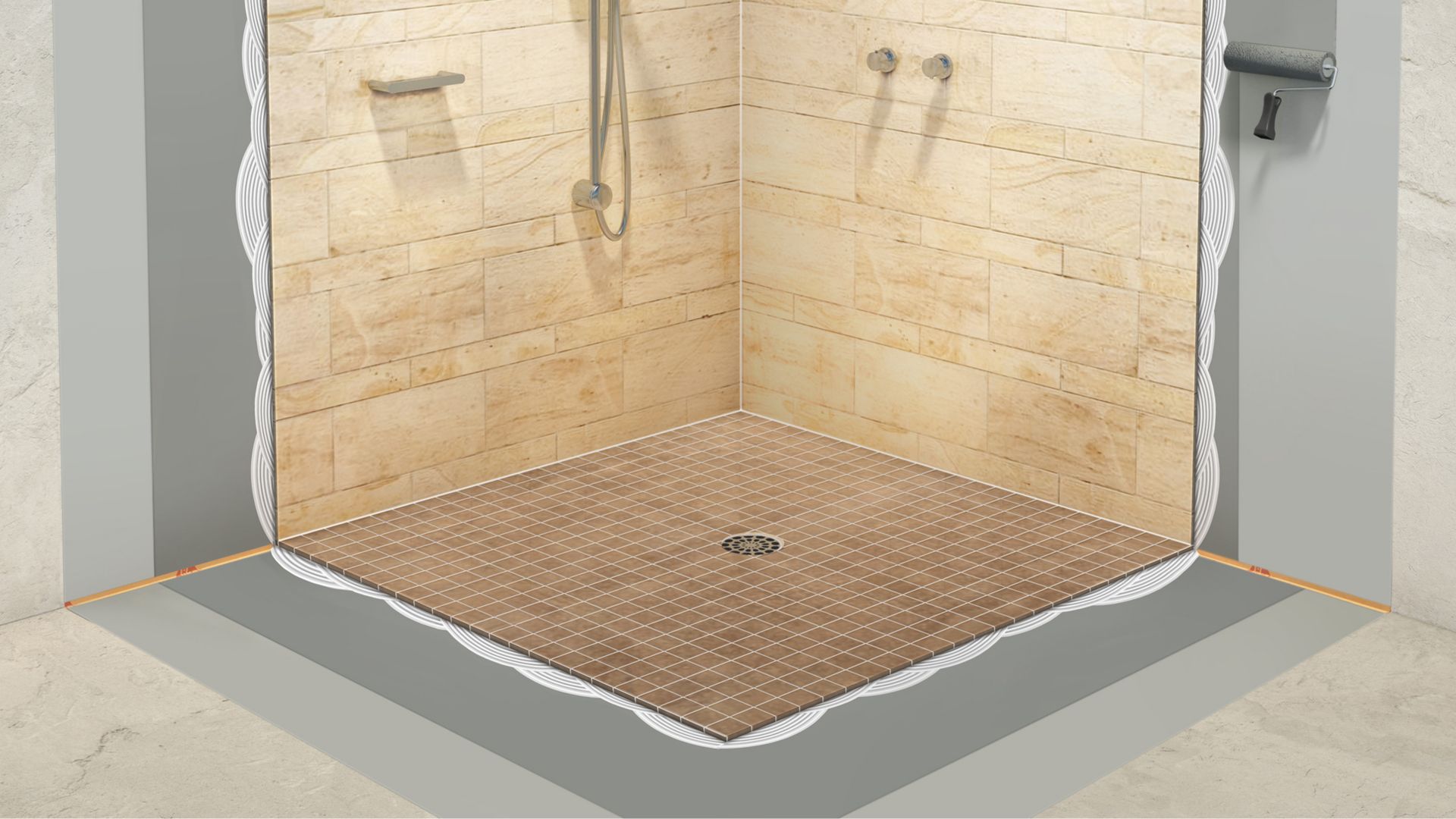 Shower on sale waterproofing membrane